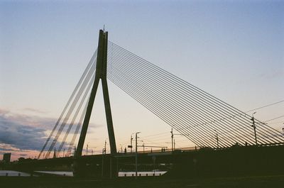 Low angle view of bridge against sky
