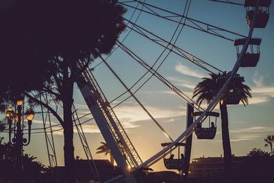 Low angle view of sky at sunset