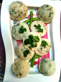 Close-up of vegetables in plate