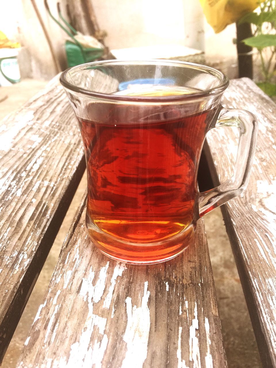 close-up, wood - material, still life, freshness, focus on foreground, refreshment, red, container, wooden, day, no people, selective focus