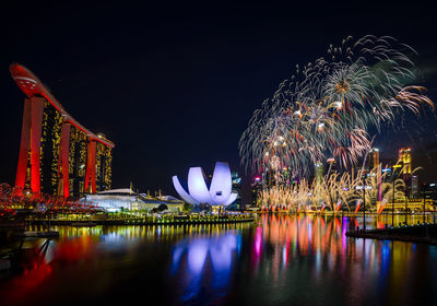 Pre fireworks performance for national day sg 54, helix bridge