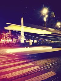Light trails at night