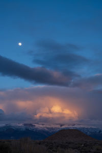 Scenic view of landscape against sky during sunset