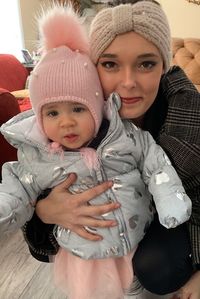 Portrait of mother and baby girl