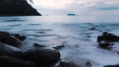 Scenic view of sea against sky