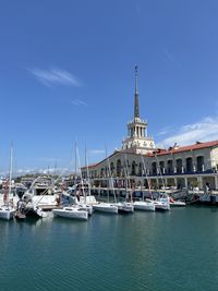 Boats in sea