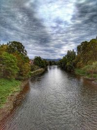 Scenic view of river against sky