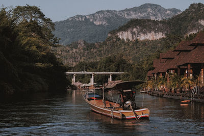 Scenic view of lake and mountains