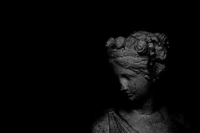 View of fire in the dark