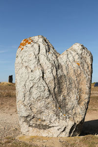 Menhir beg er goalennec, quiberon, department morbihan in brittany, france