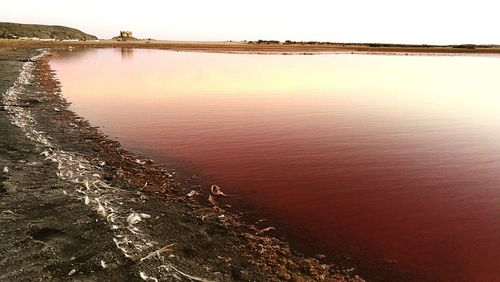 Scenic view of river against sky