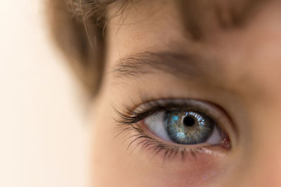 Close-up portrait of boy eye