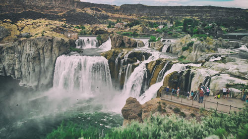 Panoramic view of waterfall