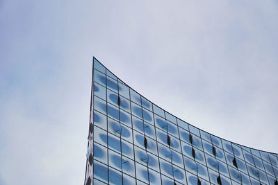 Low angle view of modern building against sky