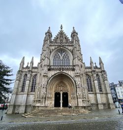 Facade of cathedral against sky