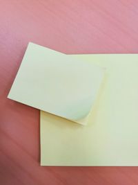 Close-up of yellow paper