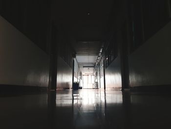 Empty corridor of building