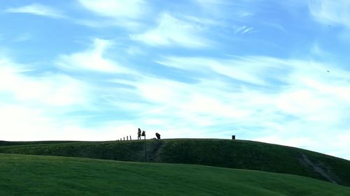 Scenic view of land against sky