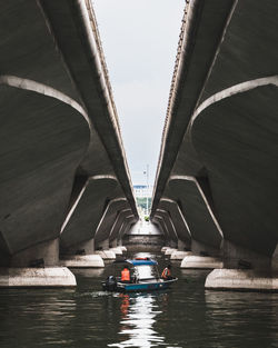 View of bridge over river