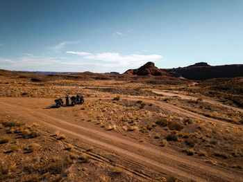 Scenic view of desert against sky