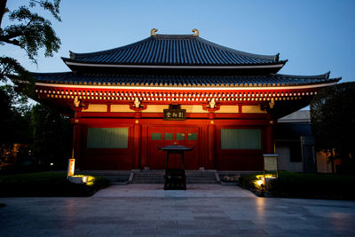 Low angle view of temple