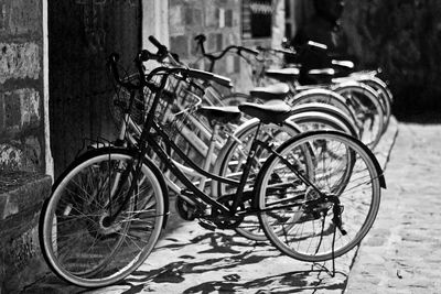 Bicycle parked on bicycle