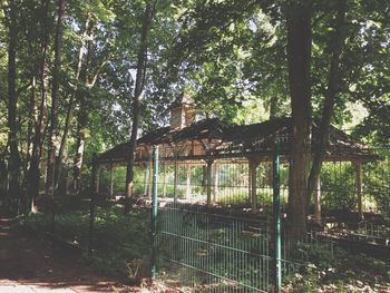 Built structure with trees in background