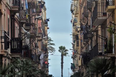 Low angle view of buildings in city