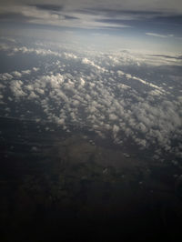 Aerial view of clouds over landscape