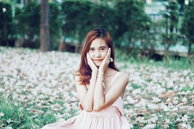 Portrait of a smiling young woman