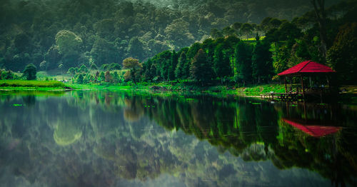 Scenic view of lake