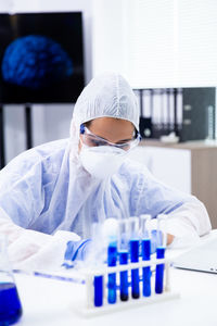 Female scientist working in laboratory