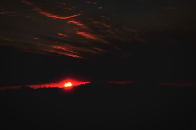 View of sky at night