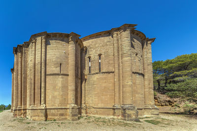 Santiago de aguero church is romanesque temple in aragon, spain
