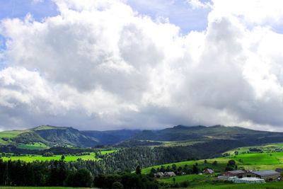 Scenic view of landscape against sky