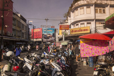 People on street in city