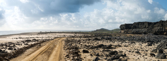 Panoramic view of road against sky