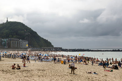 Crowd at beach