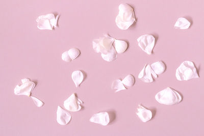Close-up of heart shape over white background