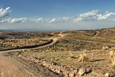 Aerial view of landscape against sky