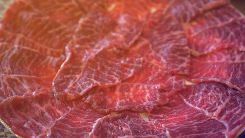 Full frame shot of red chili peppers in market