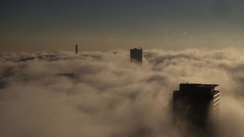 Low angle view of cloudy sky