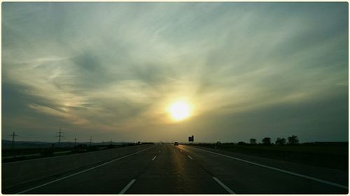 Country road at sunset