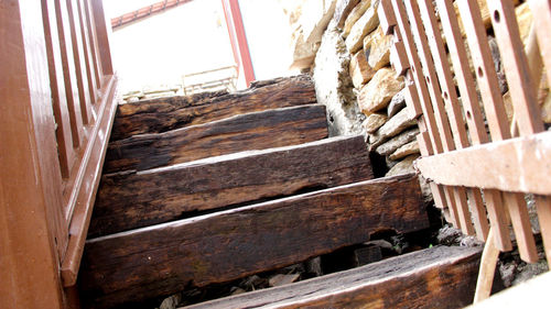 Close-up of wood at construction site