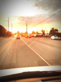 Road at sunset