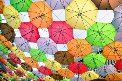 Full frame shot of colorful umbrellas