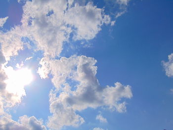 Low angle view of clouds in sky