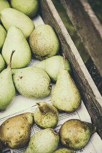 High angle view of fruits