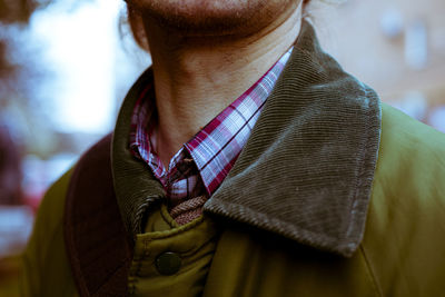 Rear view of man wearing hat