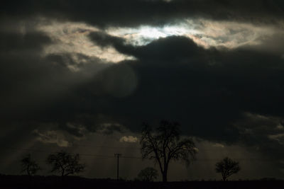 Low angle view of storm clouds in sky